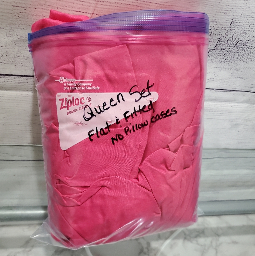 Mainstays Pink Queen Sheet Set